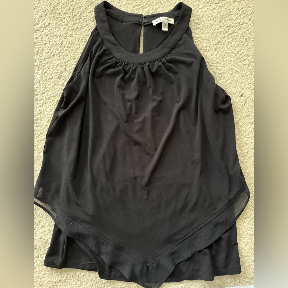 Neiman Marcus Black Halter Blouse